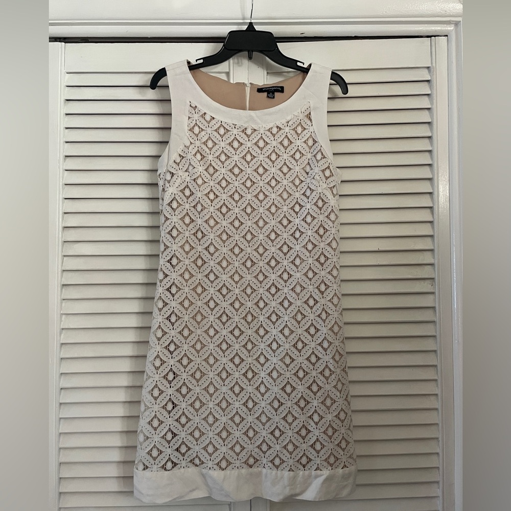 Sharagano White Ivory Mini Cocktail Dress